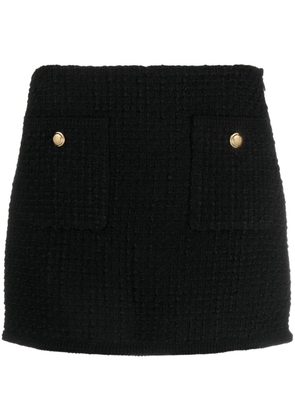 Miu Miu button-detail bouclé miniskirt - Black