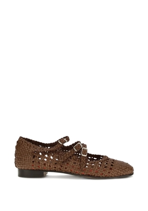 Carel Paris Arianas woven strapped ballet flats - Brown