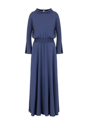 Giorgio Armani elasticated-waist day dress - Blue