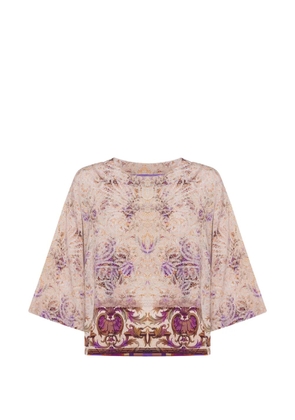 Pierre-Louis Mascia Adanastr paisley-print T-shirt - Purple