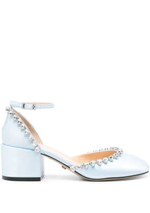 MACH & MACH Audrey 55mm satin pumps - Blue