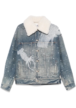 LOEWE sketch-print denim jacket - Blue