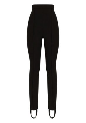 Dolce & Gabbana pleat-detail stirrup leggings - Black