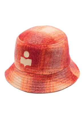 ISABEL MARANT Haley checked bucket hat - Orange