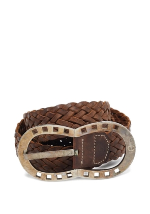 Aigner Vintage pre-owned braided leather belt - Brown