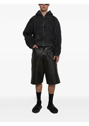 EARTHLING VIP snakeskin-effect shorts - Black