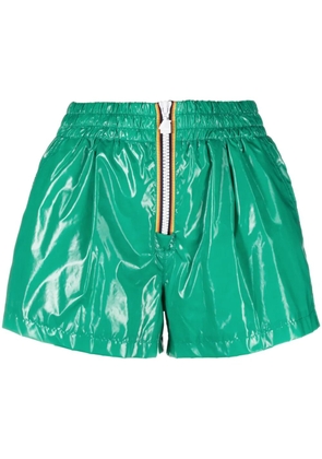 K-Way R&D faux leather shorts - Green