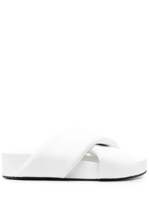 Jil Sander crossover-strap slip-on sandals - White