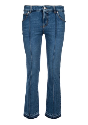 Alexander McQueen logo-patch flared jeans - Blue