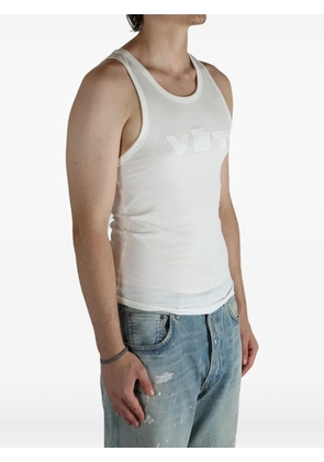 VETEMENTS logo-detail tank top - White