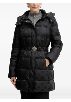 GUESS USA hooded buckle puffer cost - Black