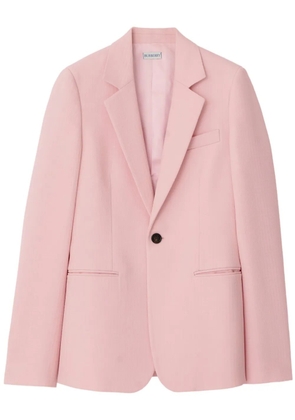 Burberry single-breasted wool blazer - Pink