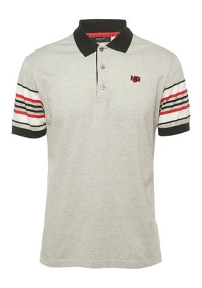 Givenchy Pre-Owned striped-sleeve polo shirt - Grey