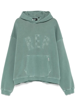 Represent logo-appliqué hoodie - Green