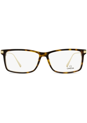 OMEGA EYEWEAR rectangle-frame glasses - Brown
