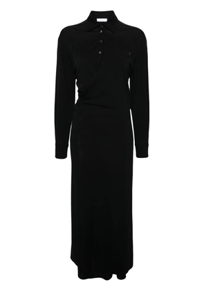 Rabanne ruched midi wrap dress - Black
