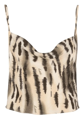 ROTATE BIRGER CHRISTENSEN fine-jacquard open-back top - Neutrals