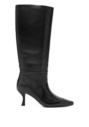 Marc Ellis 70mm pointed-toe sculpted-heel knee-high boots - Black