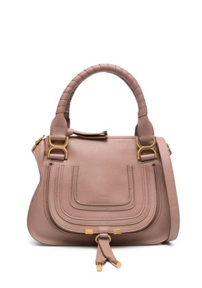 Chloé small Marcie logo-debossed tote bag - Pink