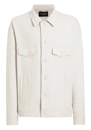 Dolce & Gabbana logo-plaque shirt - Neutrals