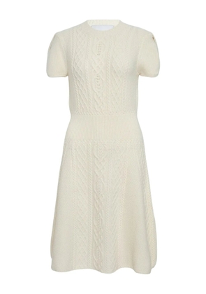 3.1 Phillip Lim cable-knit short-sleeve midi dress - Neutrals