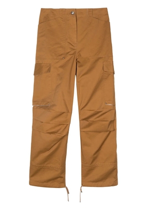 Rabanne embroidered-logo cargo pants - Brown