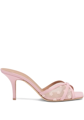 Malone Souliers Perla floral-embroidered sandals - Pink