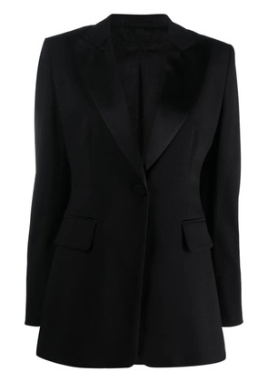 Max Mara single-breasted wool-blend blazer - Black