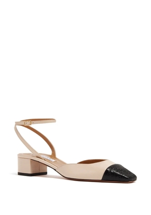 Aquazzura two-tone leather pumps - Neutrals