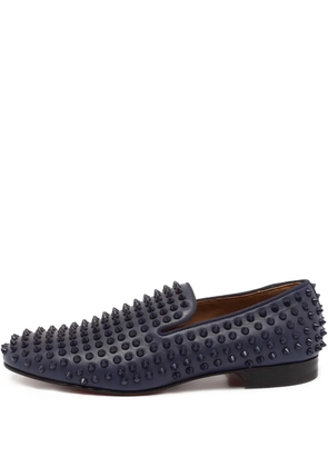Christian Louboutin Pre-Owned studded leather loafers - Blue