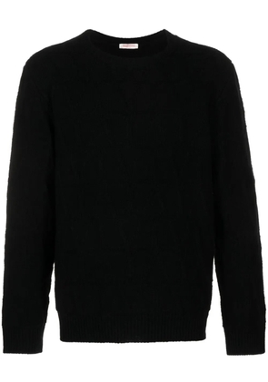 Valentino Garavani VLogo intarsia-knit jumper - Black
