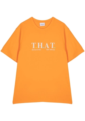 This Is Never That logo print cotton shirt - Orange