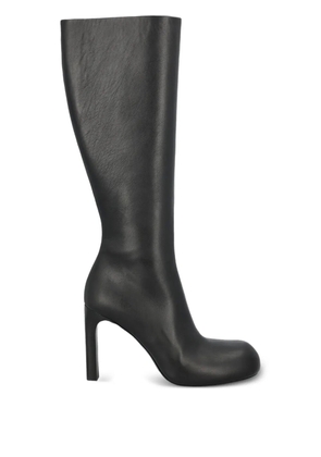 Balenciaga 80mm square-toe logo-plaque boots - Black