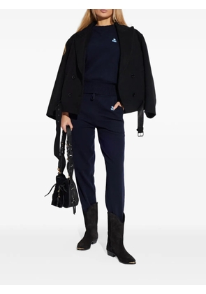 MARANT ÉTOILE drawstring embroidered trousers - Blue