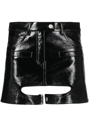 Courrèges Chaps vinyl-effect miniskirt - Black
