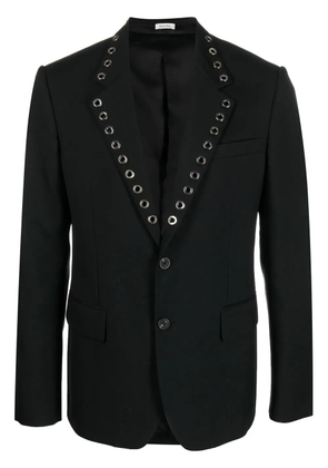 Alexander McQueen eyelet-detail blazer - Black
