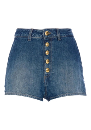 Elisabetta Franchi high-waisted button-up denim shorts - Blue