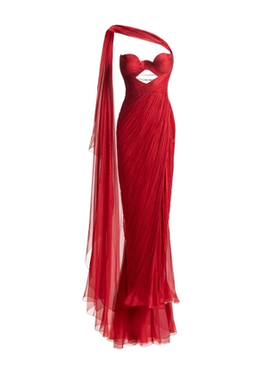 Maria Lucia Hohan Yasmine cut-out draped gown - Red