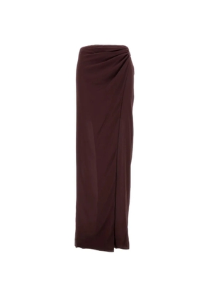 THE ANDAMANE Phoebe wrap midi skirt - Brown