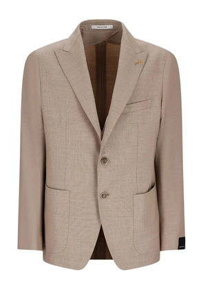 Tagliatore single-breasted patch-pocket jacket - Neutrals
