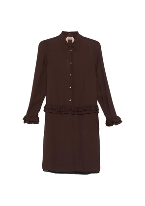 Nº21 ruffled dress - Brown