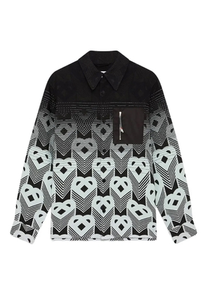 Casablanca geometric-pattern zip-pocket shirt - Black