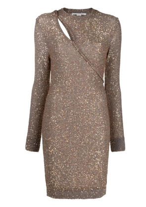 Stella McCartney sequin-embellished knitted dress - Grey