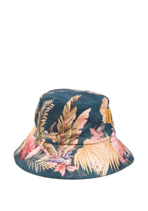 ZIMMERMANN printed canvas bucket hat - Blue
