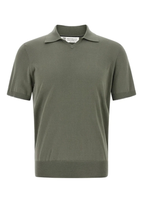 Brunello Cucinelli V-neck polo shirt - Green