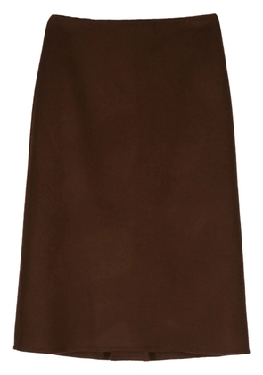 Ermanno Scervino double wool pencil skirt - Brown