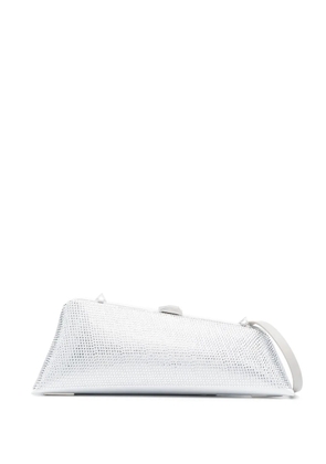The Attico Long Night crystal-embellished clutch bag - Grey