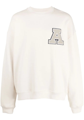 Axel Arigato logo-patch organic-cotton sweatshirt - Neutrals