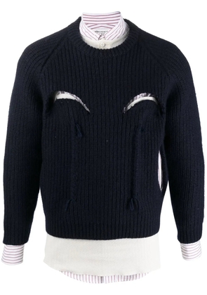 Maison Margiela layered wool jumper - Blue