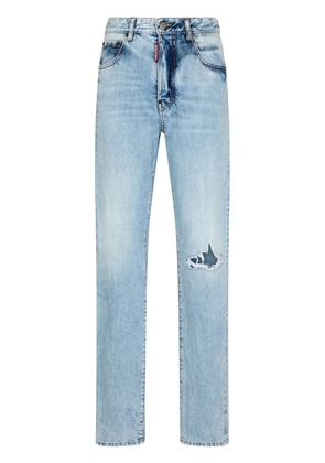 DSQUARED2 ripped-detail slim-cut jeans - Blue
